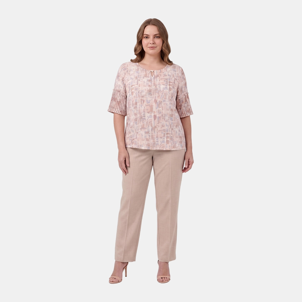 Blusa estampada cuello v maeli Curvy