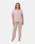 Blusa estampada cuello v maeli Curvy