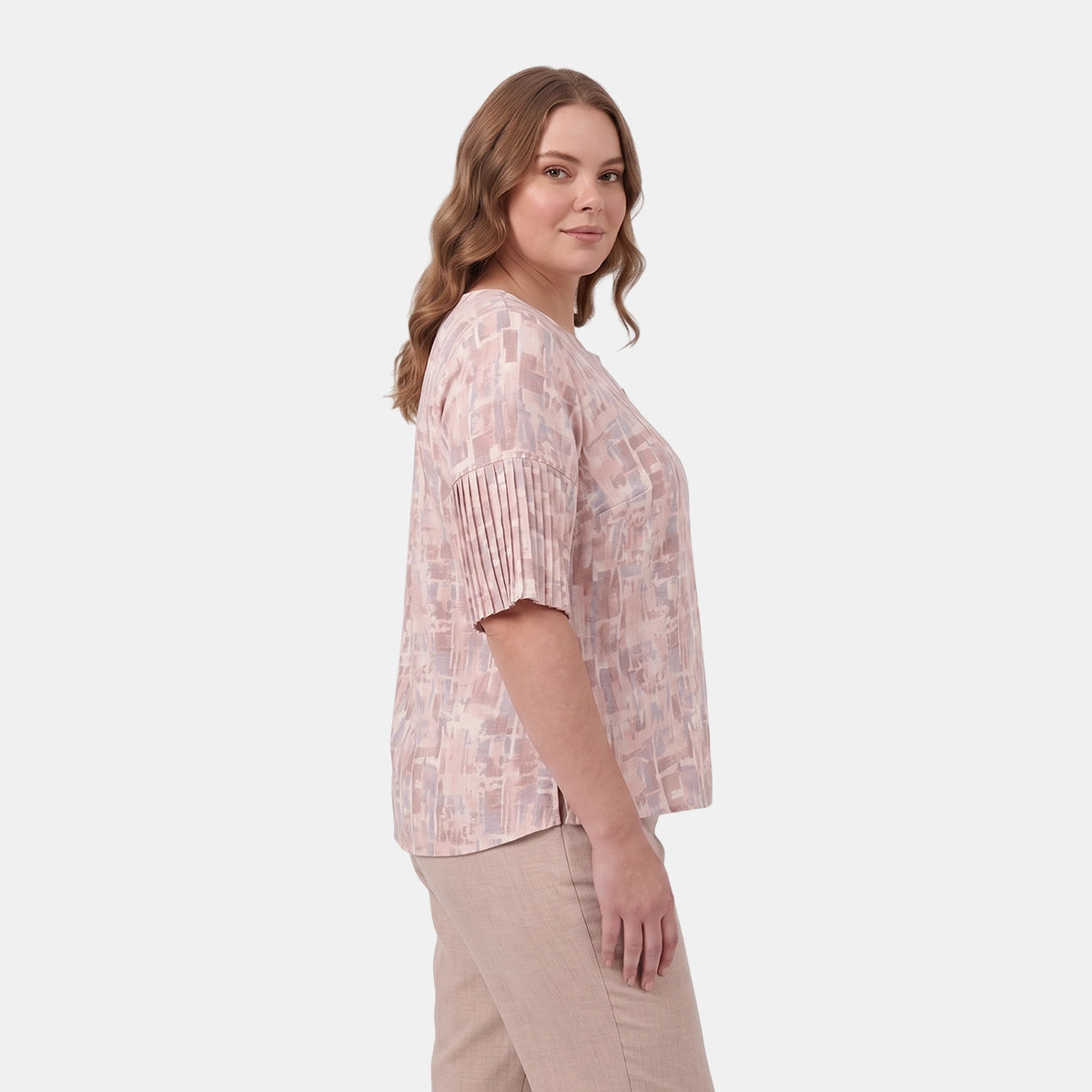 Blusa estampada cuello v maeli Curvy