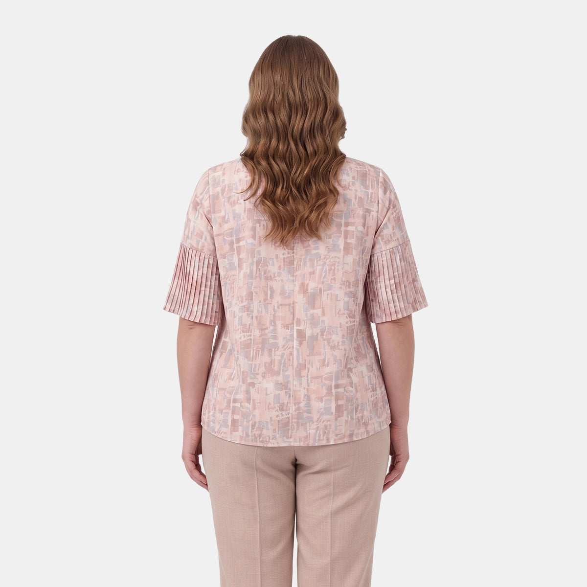 Blusa estampada cuello v maeli Curvy