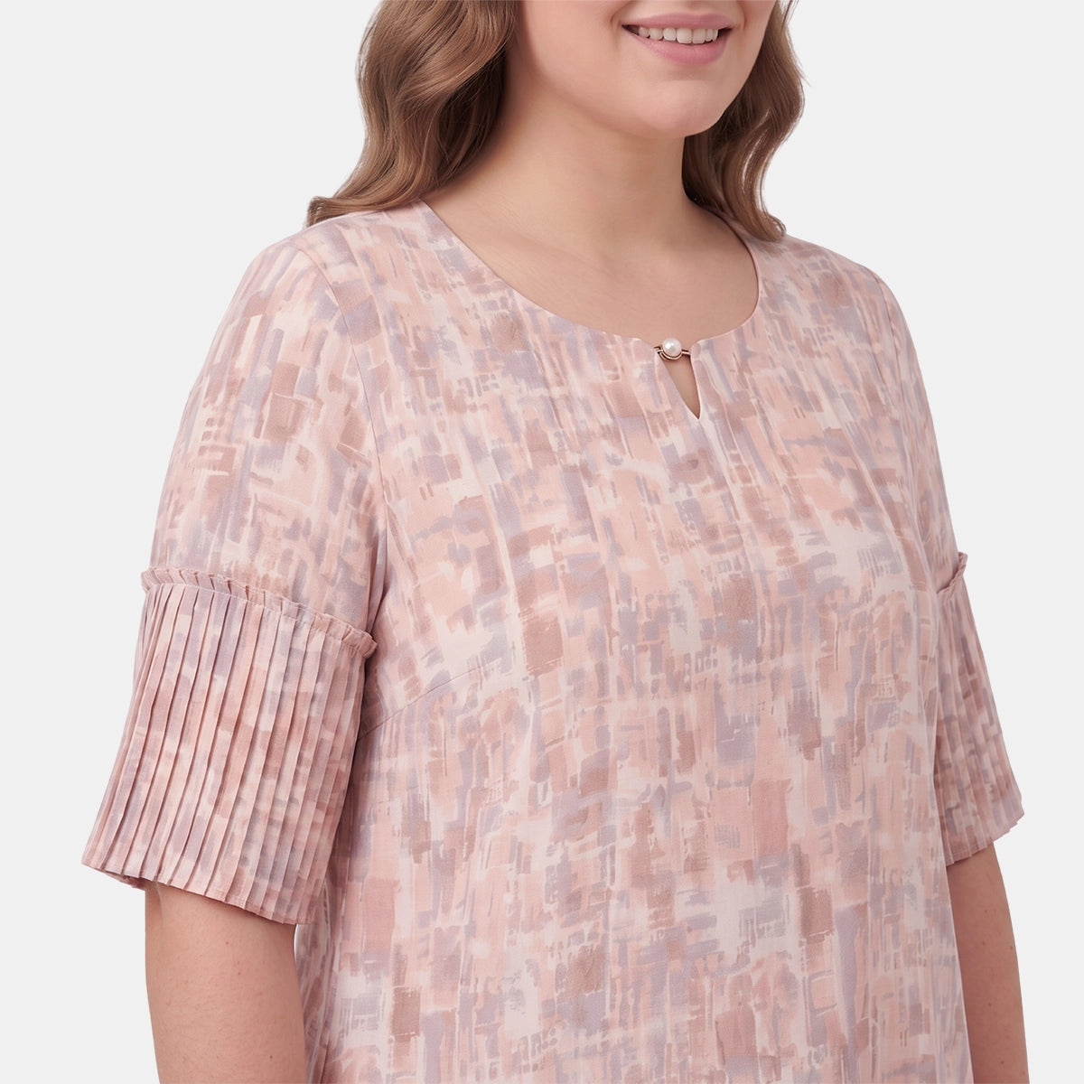 Blusa estampada cuello v maeli Curvy