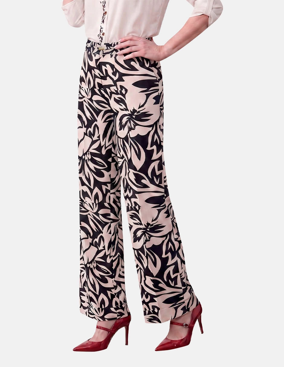 Pantalón con estampado de flores Celyn