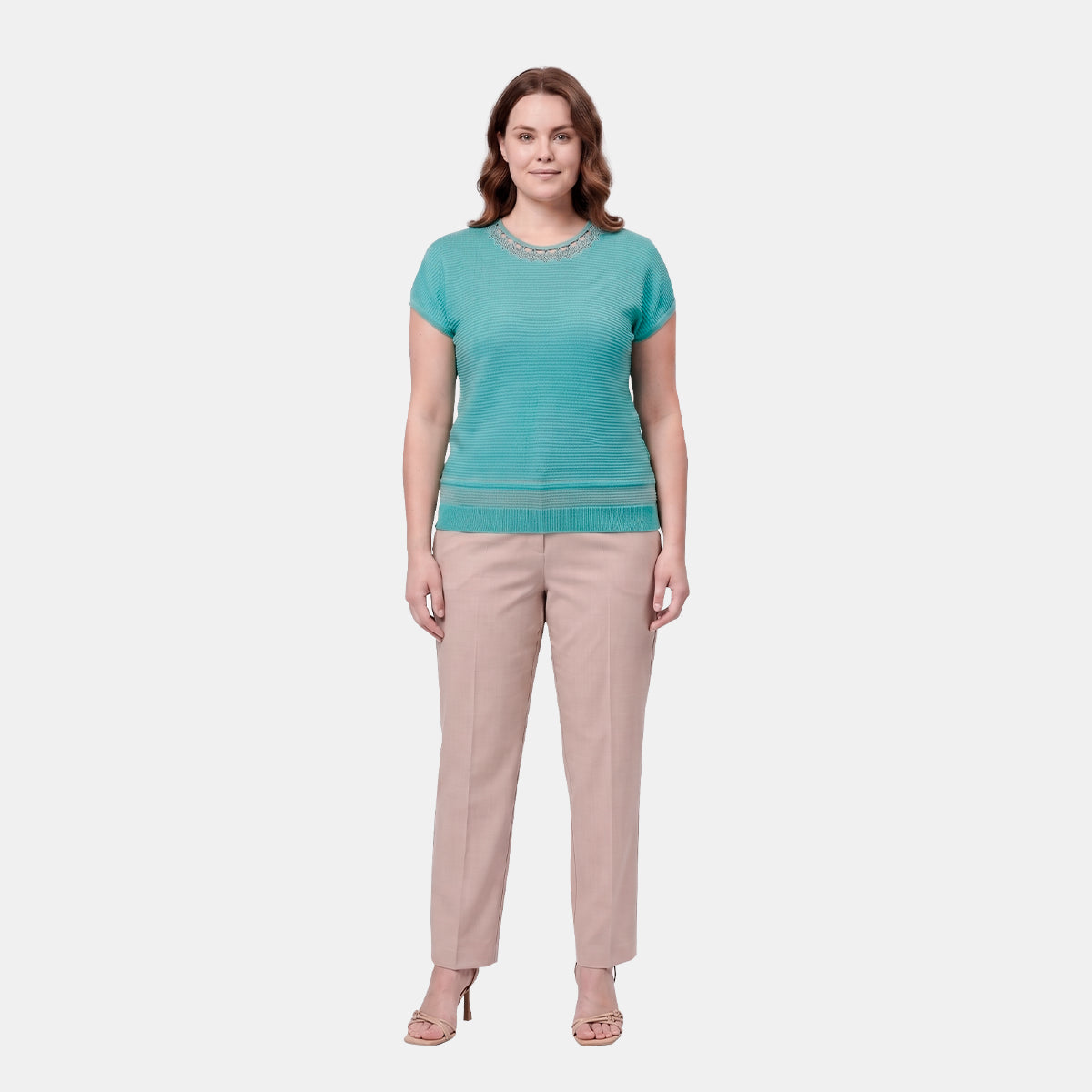 V68101 - Blusa de punto con detalles Catalina Curvy