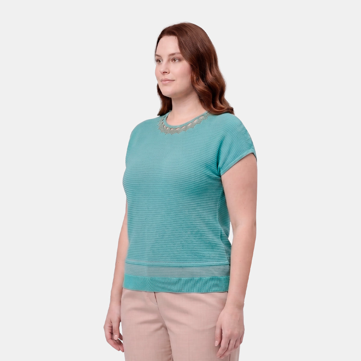 V68101 - Blusa de punto con detalles Catalina Curvy