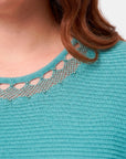 V68101 - Blusa de punto con detalles Catalina Curvy