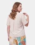 V68302 - Blusa abertura con bordado Catalina Curvy