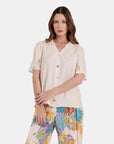 Blusa abierta conbordado Catalina