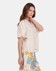 Blusa abierta conbordado Catalina