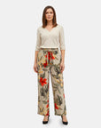 Pantalon estampado con pinzas Taniana