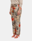 Pantalón estampado con pinzas taniana Curvy