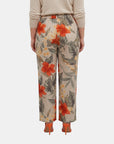 Pantalón estampado con pinzas taniana Curvy