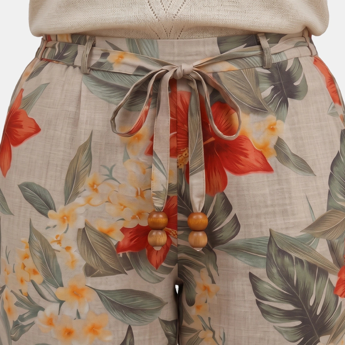 Pantalón estampado con pinzas taniana Curvy