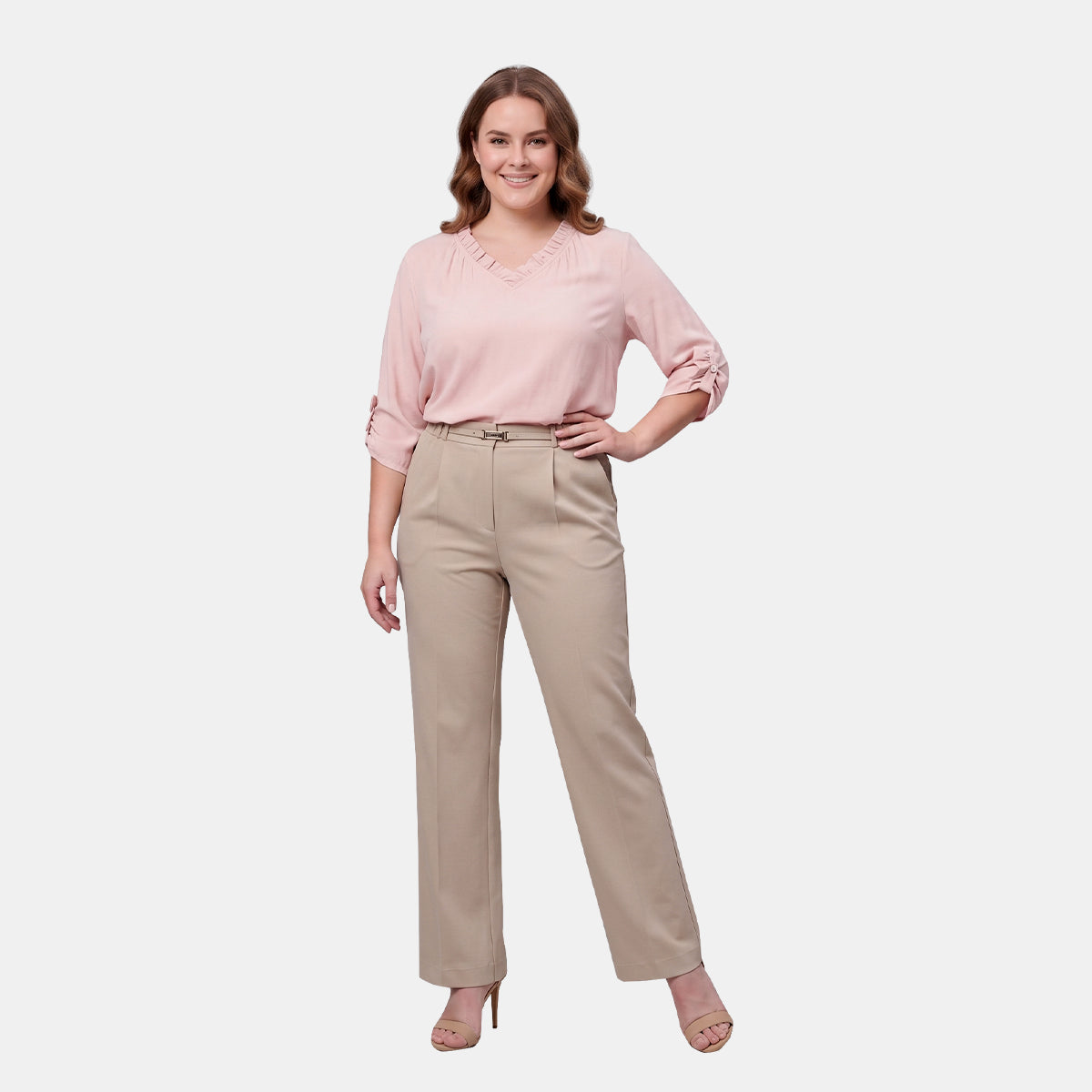 V68542 - Pantalón con herraje Maeli Curvy