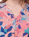 V68602 - Blusa con  fuelle manga fruncida Letizia Curvy