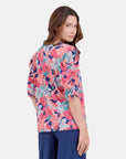 Blusa con fuelle manga fruncida Letizia