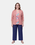 V68691 - Twin fix ensamble puntada top estampado Letizia Curvy
