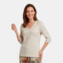Blusa escote v con diagonales Taniana