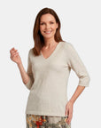 Blusa escote v con diagonales Taniana