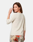Blusa escote v con diagonales Taniana