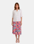 Blusa abierta escote v manga corta Letizia