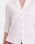 Blusa abierta escote v manga corta Letizia