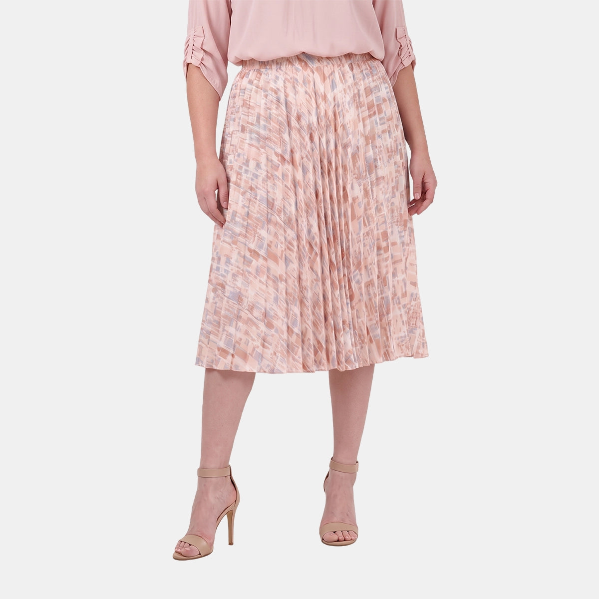 Falda estampada plisada maeli Curvy