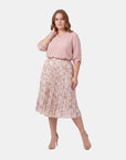 Falda estampada plisada maeli Curvy