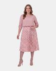 Falda estampada plisada maeli Curvy