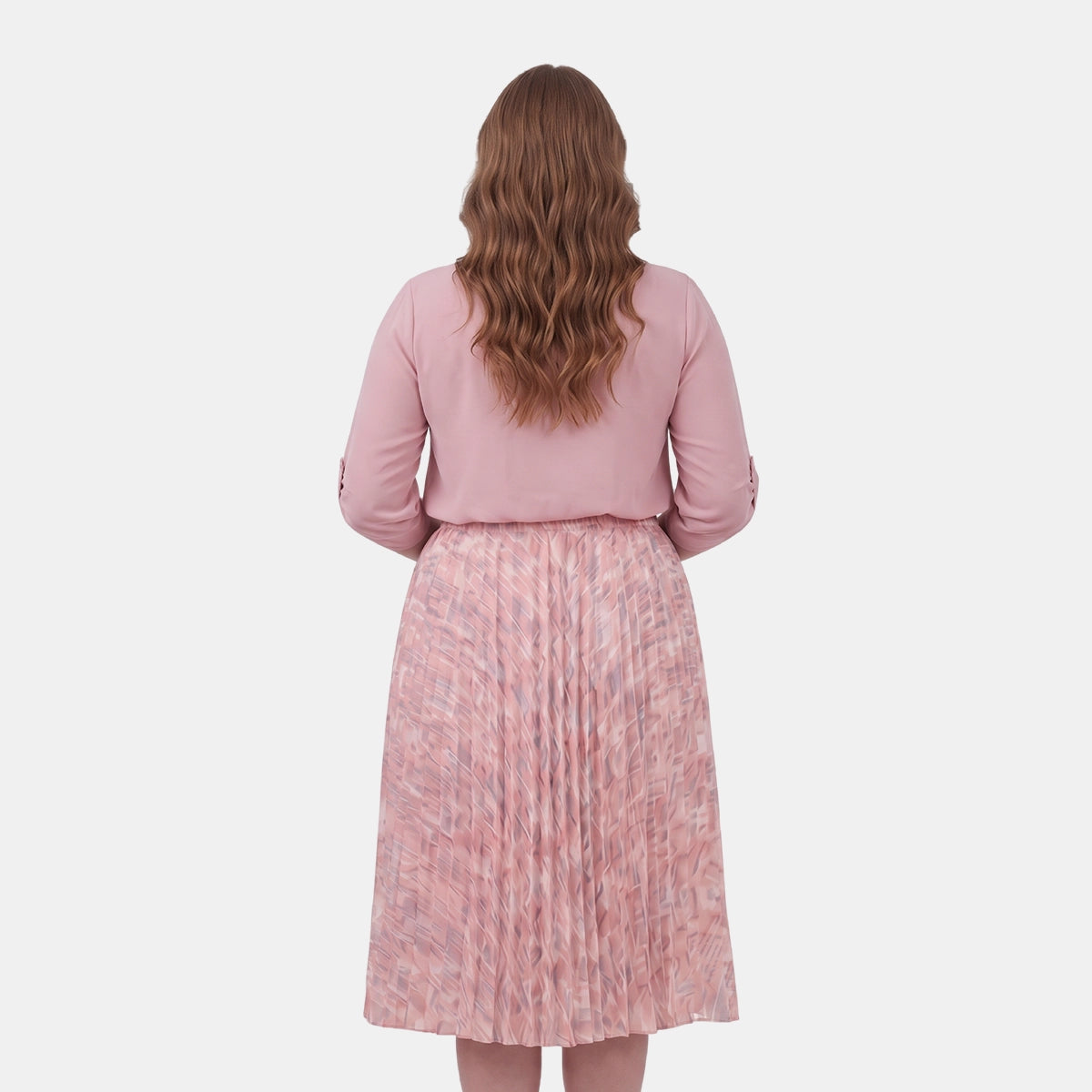 Falda estampada plisada maeli Curvy