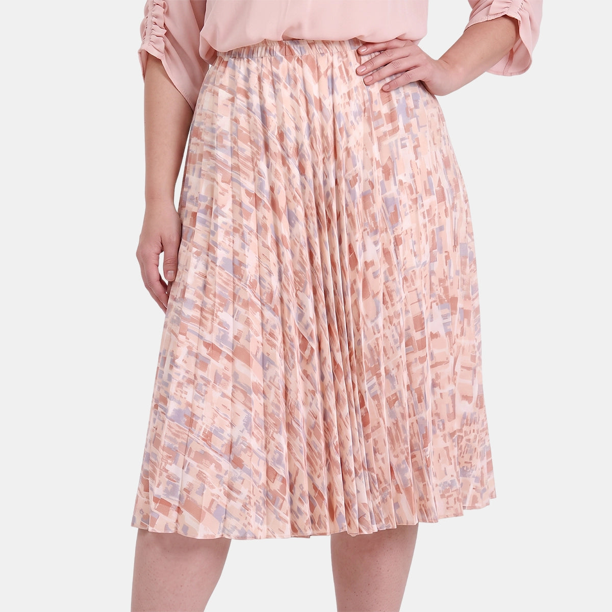 Falda estampada plisada maeli Curvy