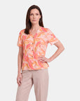 Blusa abierta estampado con detalles  Helena