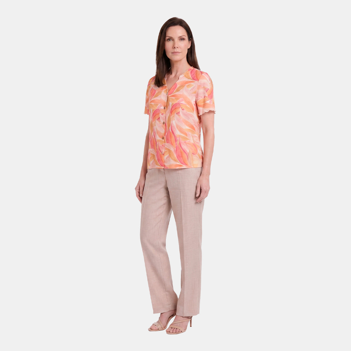 Blusa abierta estampado con detalles  Helena