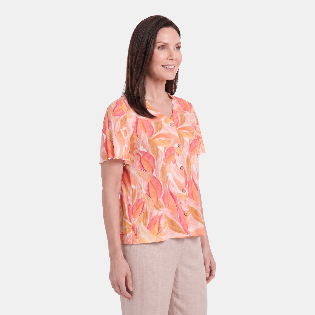 Blusa abierta estampado con detalles  Helena