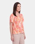 Blusa abierta estampado con detalles  Helena