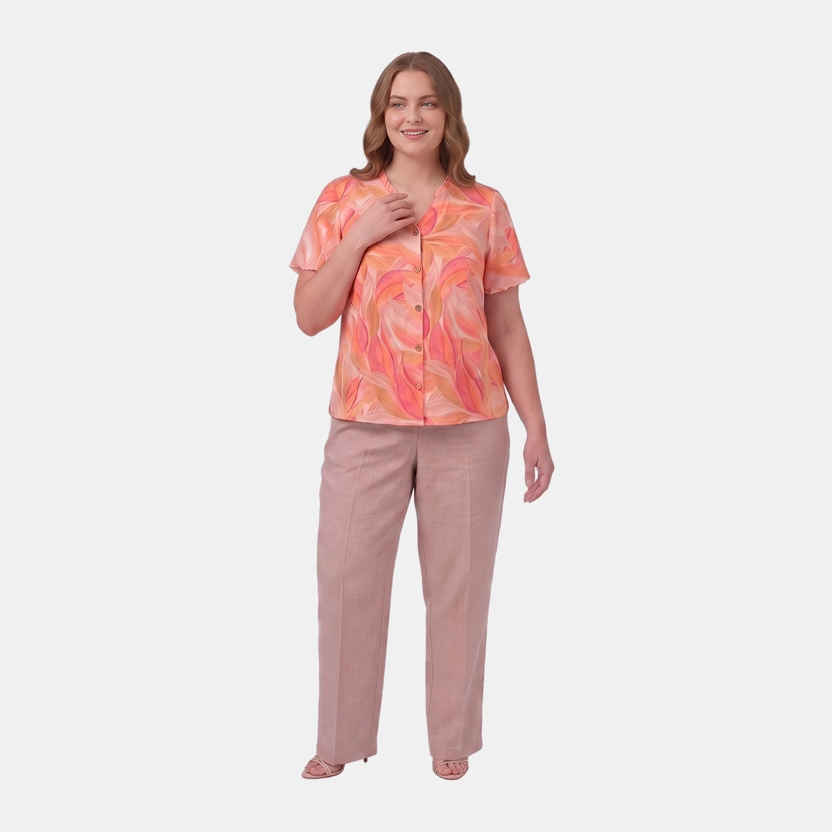 Blusa abierta con detalles  helena Curvy