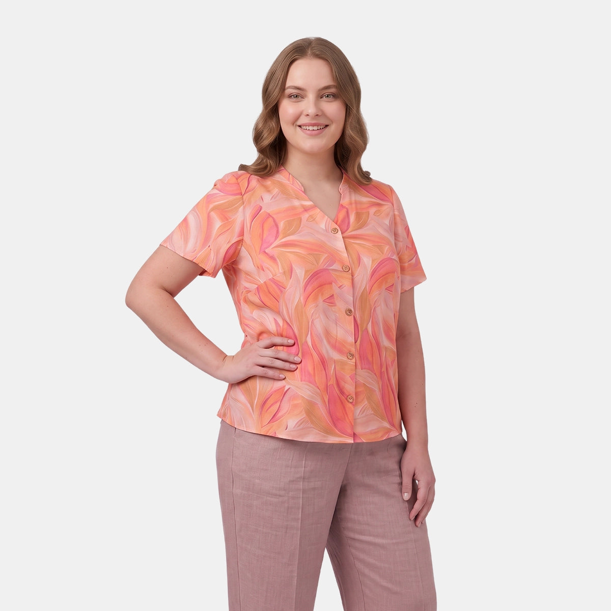 Blusa abierta con detalles  helena Curvy