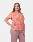Blusa abierta con detalles  helena Curvy