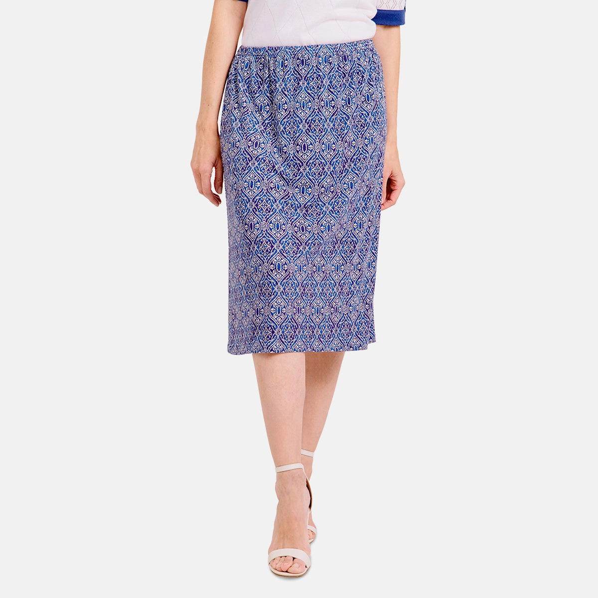 Falda estampado pretina elástica Reina