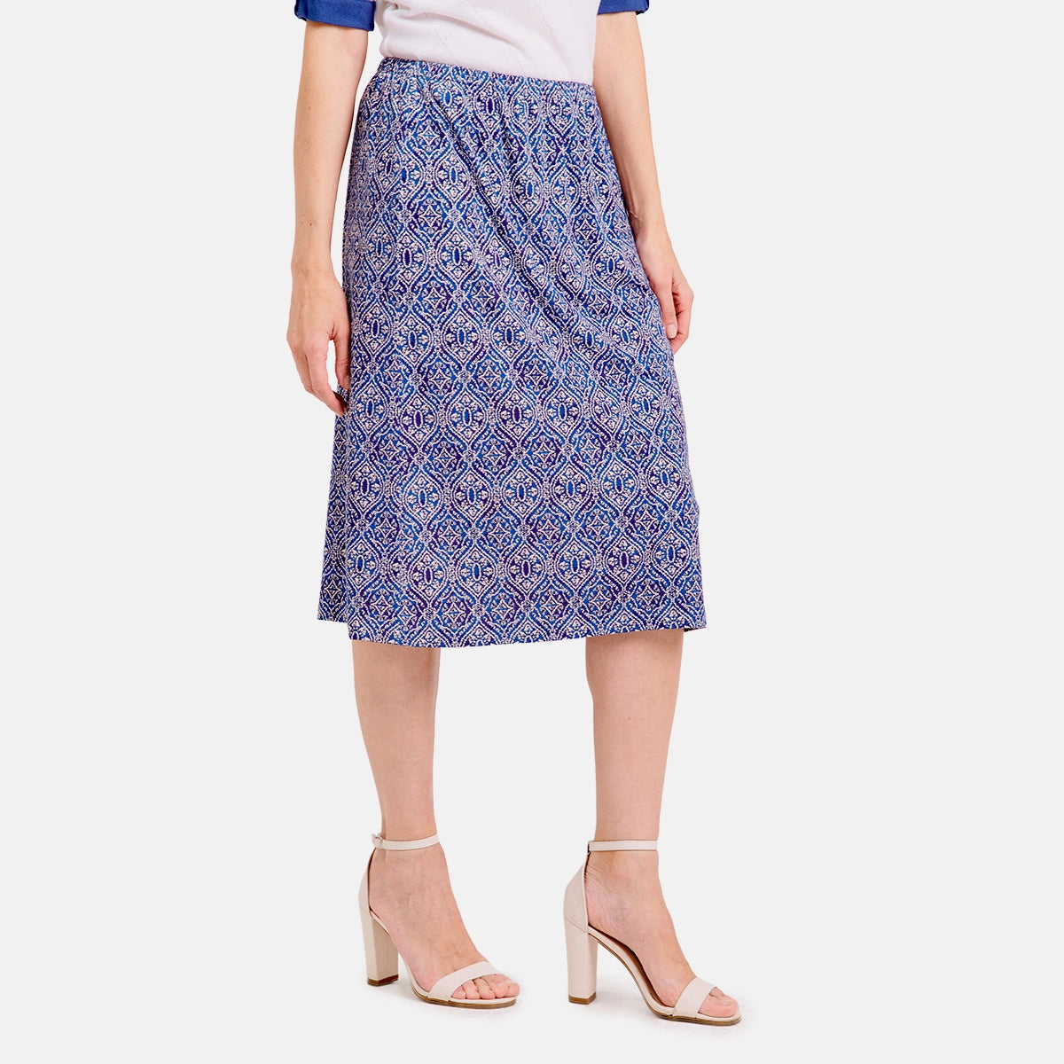 Falda estampado pretina elástica Reina