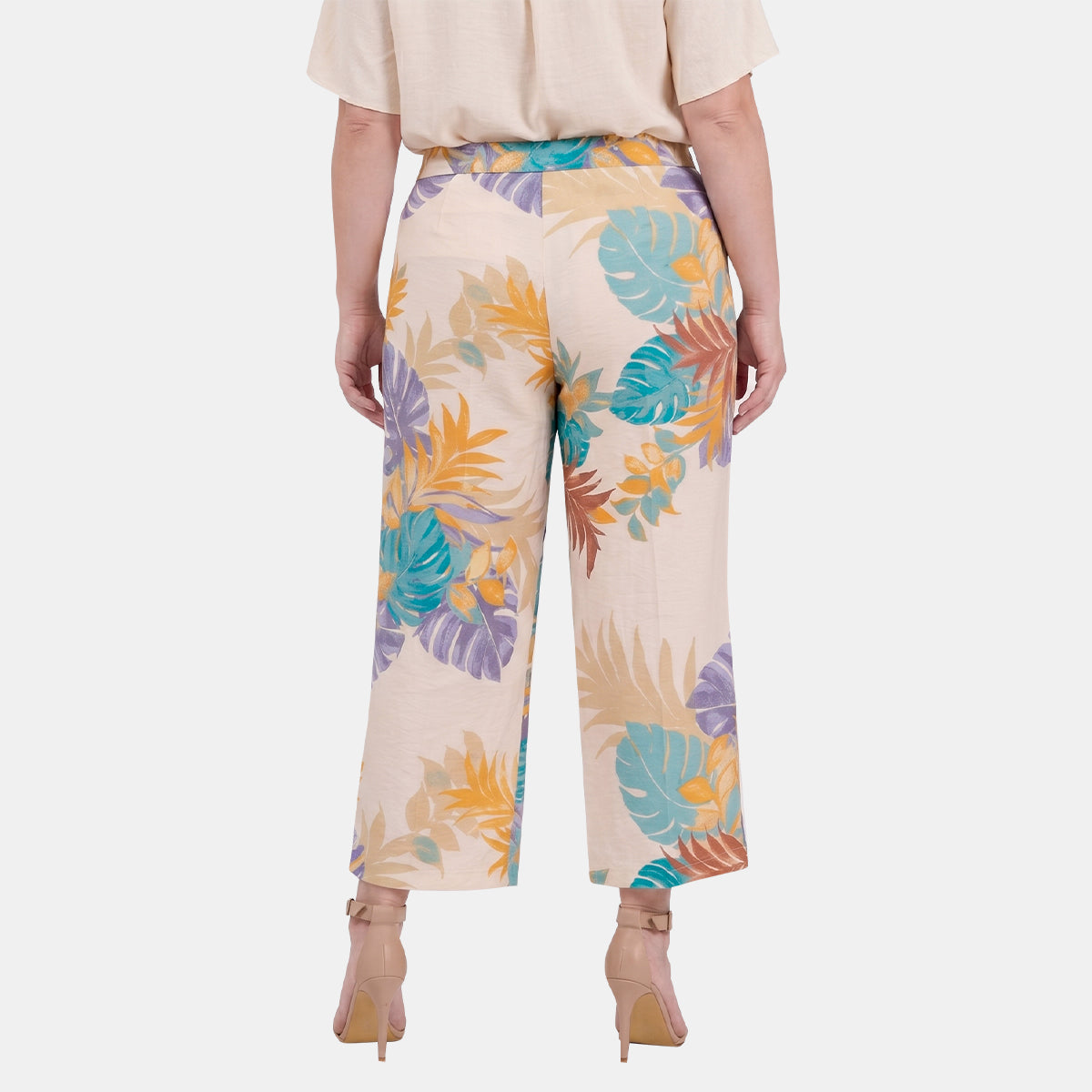 V68842 - Pantalón estampado con cadena Catalina Curvy