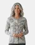 Cardigan estampado con trenzas complementos