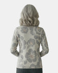 Cardigan estampado con trenzas complementos