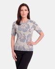Blusa estampado con trenzas complementos estampados