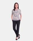 Blusa estampado con trenzas complementos estampados