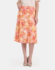 Falda estampado con botones Helena