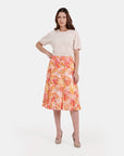 Falda estampado con botones Helena