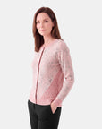 Cardigan con trenzas complementos estampados