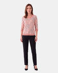 Blusa estampado con trenzas complementos