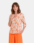 Blusa estampado cuello mao Keisha