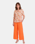 Blusa estampado cuello mao Keisha